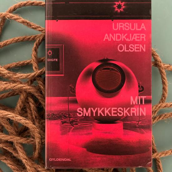 Bogen "Mit smykkeskrin" liggende ovenpå en bunke rodet reb