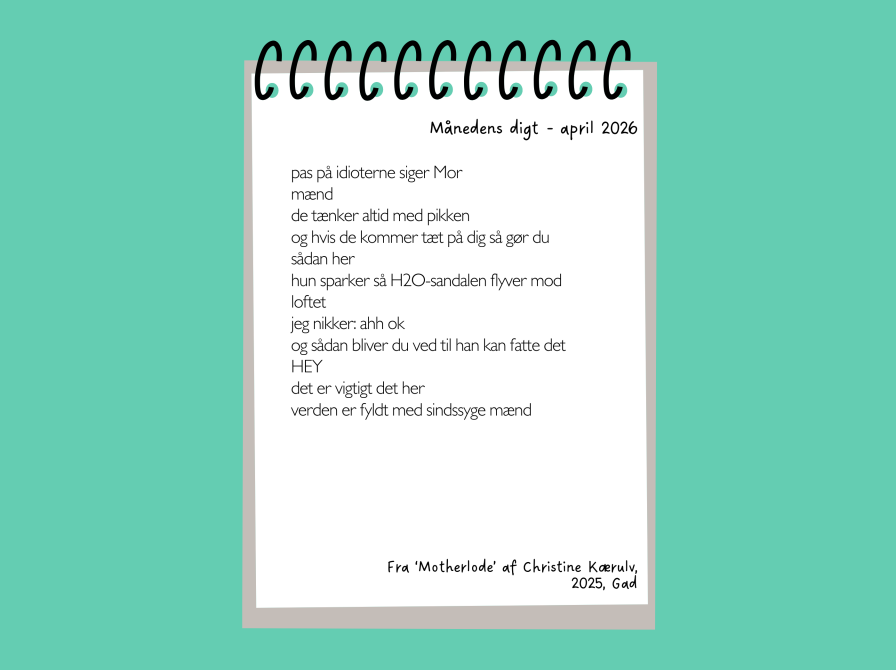 Grafik med månedens digt på